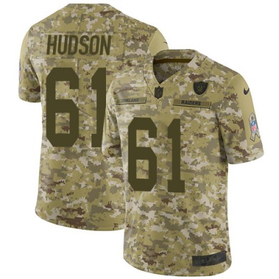 Nike Las Vegas Raiders #61 Rodney Hudson Camo Men's Stitched NFL Limited 2018 Salute To Service Jersey Men's